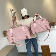 Large Travel Bag Women Cabin Tote Bag Handbag Nylon Waterproof Shoulder Bag