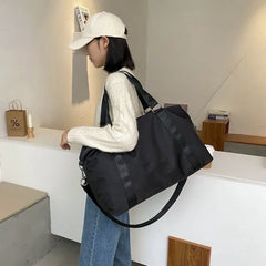 Nylon Waterproof Travel Bag Women Weekend Gym Duffle Bag
