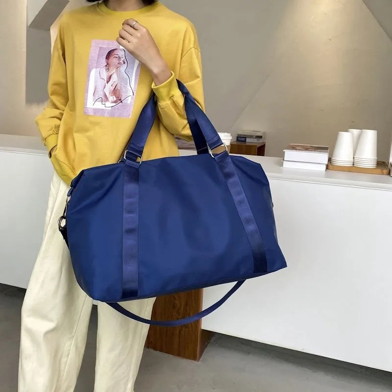 Nylon Waterproof Travel Bag Women Weekend Gym Duffle Bag