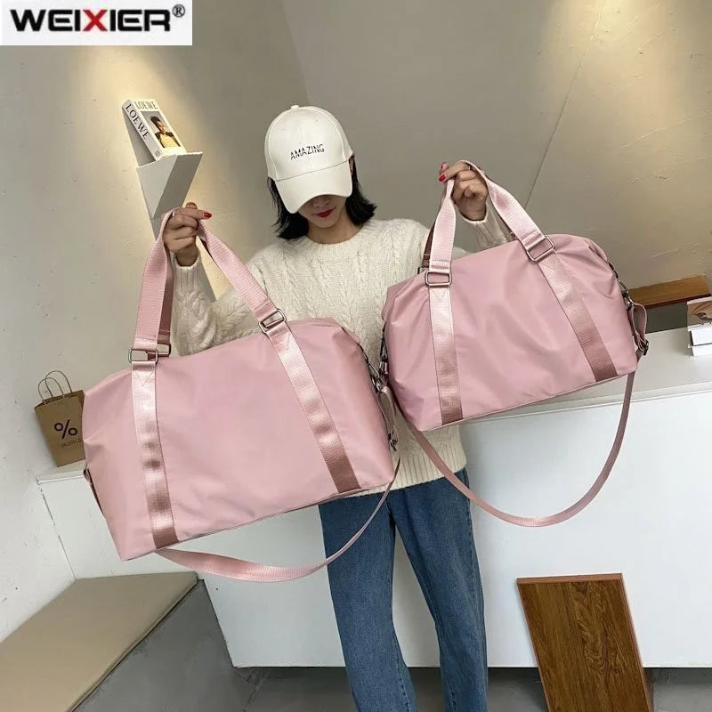 Nylon Waterproof Travel Bag Women Weekend Gym Duffle Bag