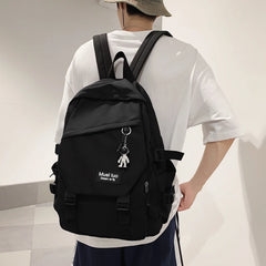 High Capacity Nylon College Backpack Travel School Bag
