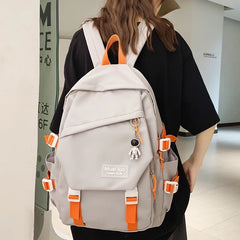 High Capacity Nylon College Backpack Travel School Bag