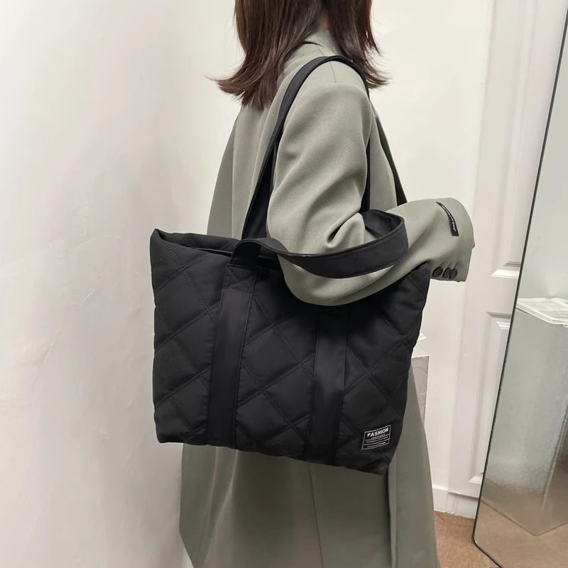 Larger Canvas Shopper Shoulder Bag Soft Cotton Capacity Shopping Bags