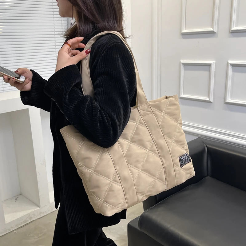 Larger Canvas Shopper Shoulder Bag Soft Cotton Capacity Shopping Bags