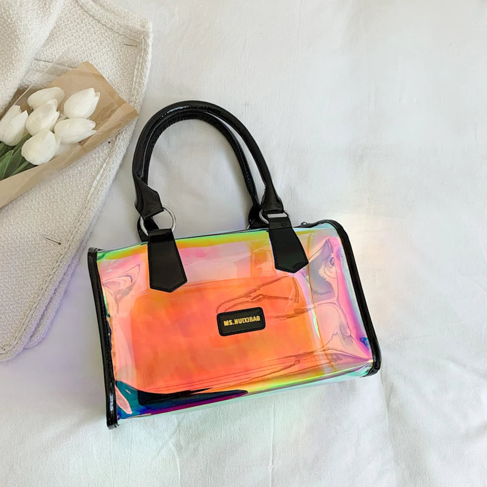 Transparent Crossbody Bag Jelly Tote Travel Handbag