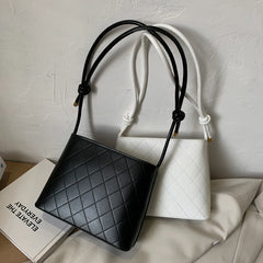 Lattice Pattern Crossbody Handbag PU Leather Shoulder Bag Travel Messenger Pouch
