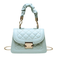Lattice Pattern Shoulder Bags Retro Chain Small Crossbody Handbags
