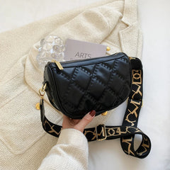 Lattice Women Shoulder Bags Female Handbags Wide Shoulder Strap
