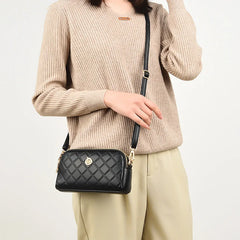 Lattice Women's Clutch Bag Leather Shoulder Bags Crossbody Purse