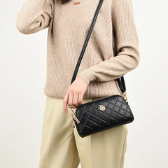 Lattice Women's Clutch Bag Leather Shoulder Bags Crossbody Purse