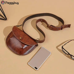 Leather Belt Bag Women Phone Pouch Fanny Pack PU Leather Female Waist Pack
