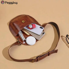 Leather Belt Bag Women Phone Pouch Fanny Pack PU Leather Female Waist Pack