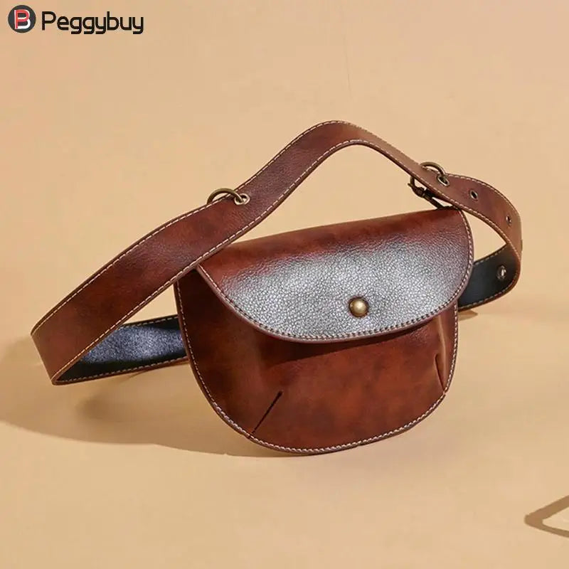 Leather Belt Bag Women Phone Pouch Fanny Pack PU Leather Female Waist Pack