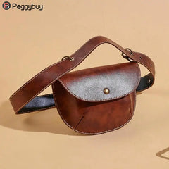 Leather Belt Bag Women Phone Pouch Fanny Pack PU Leather Female Waist Pack