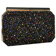 Leather Box Bag Evening Clutches Crossbody Rhinestone Party Purse Women