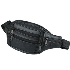 Leather Casual Waist Fanny Pack Hip Belt Bag for Mobile Travel