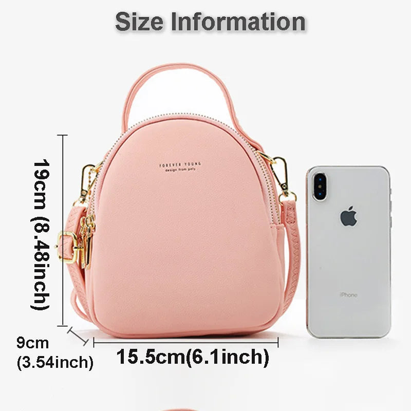 Leather Mini Backpack Purse for Women Tote Shoulder Bag