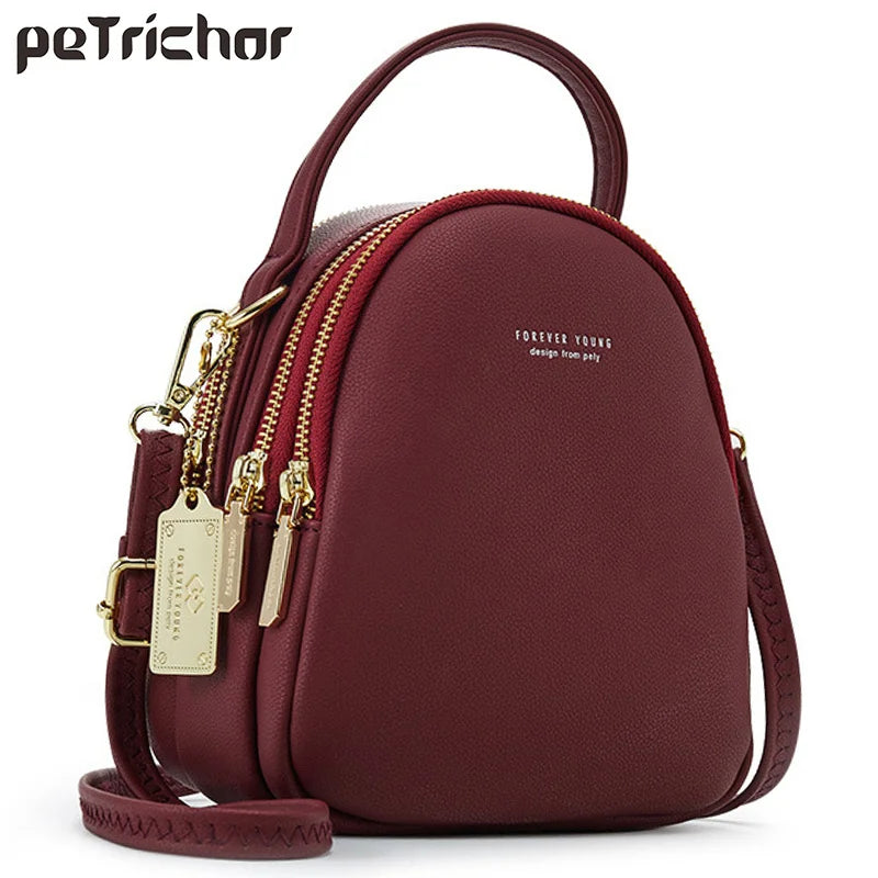 Leather Mini Backpack Purse for Women Tote Shoulder Bag