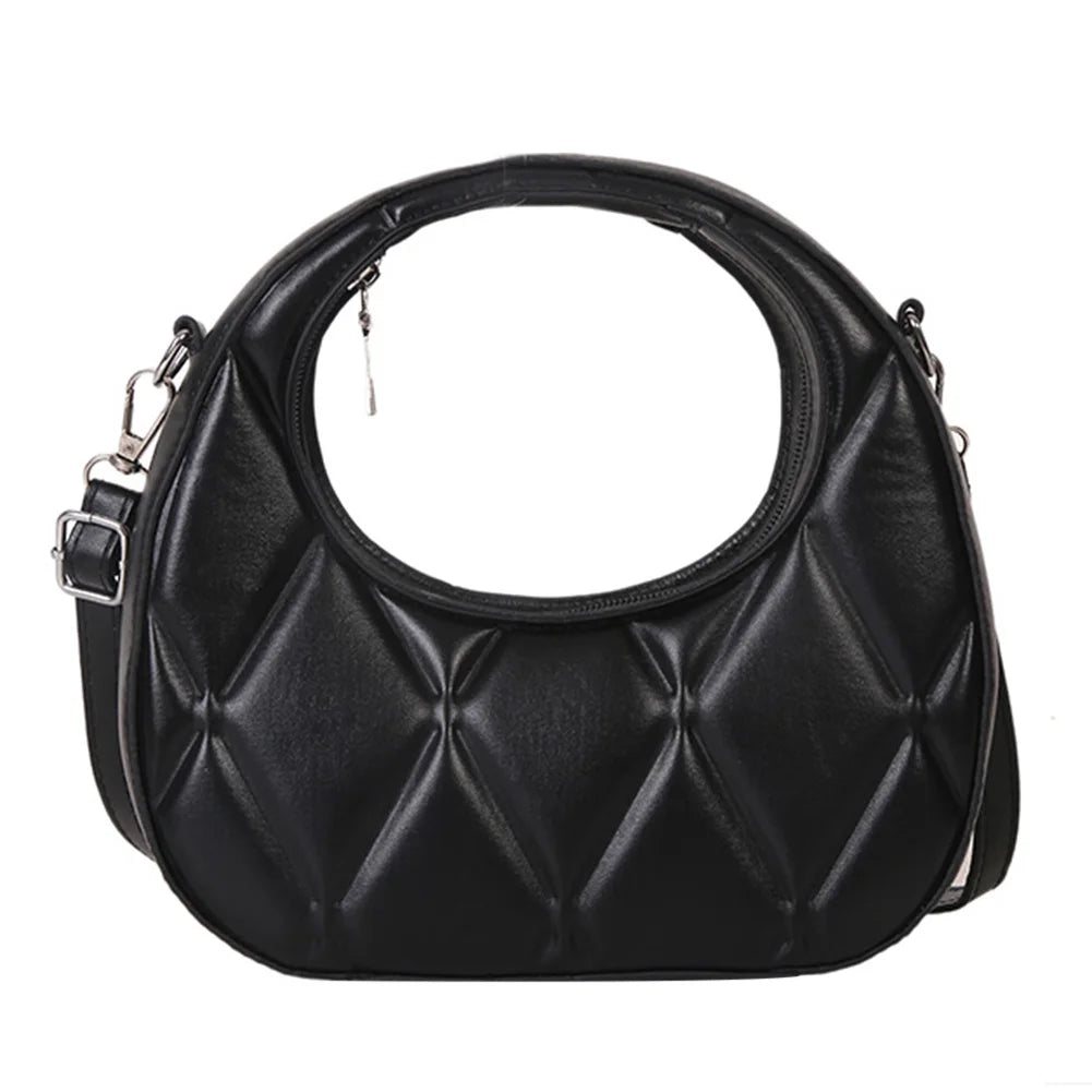 Pure Zipper Leather Shoulder Bags for Women Birthday Gift