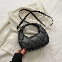 Pure Zipper Leather Shoulder Bags for Women Birthday Gift