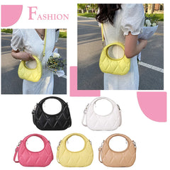 Pure Zipper Leather Shoulder Bags for Women Birthday Gift