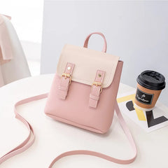 Leather Small Shoulder Bag Female Handbags Women Patchwork Colors Cross Body Pur
