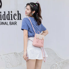 Leather Small Shoulder Bag Female Handbags Women Patchwork Colors Cross Body Pur