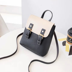 Leather Small Shoulder Bag Female Handbags Women Patchwork Colors Cross Body Pur