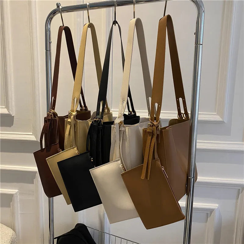 Women's Leather Tote Bag Shoulder Handbags Purses Large Capacity