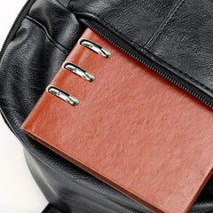 Leather Women Backpack Shoulder Bag for Teenager Girls Student
