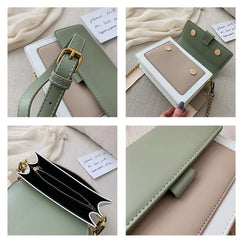 Leather Women Messenger Bag Handbags Chain Shoulder Strap Crossbody Bag