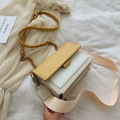 Leather Women Messenger Bag Handbags Chain Shoulder Strap Crossbody Bag