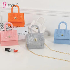 Pink Mini Square Shoulder Bag Women's Sling Messenger Bag