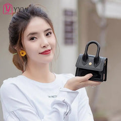 Pink Mini Square Shoulder Bag Women's Sling Messenger Bag
