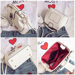 Leather Women's Shoulder Bags Casual Wild Retro Embroidery Handbag