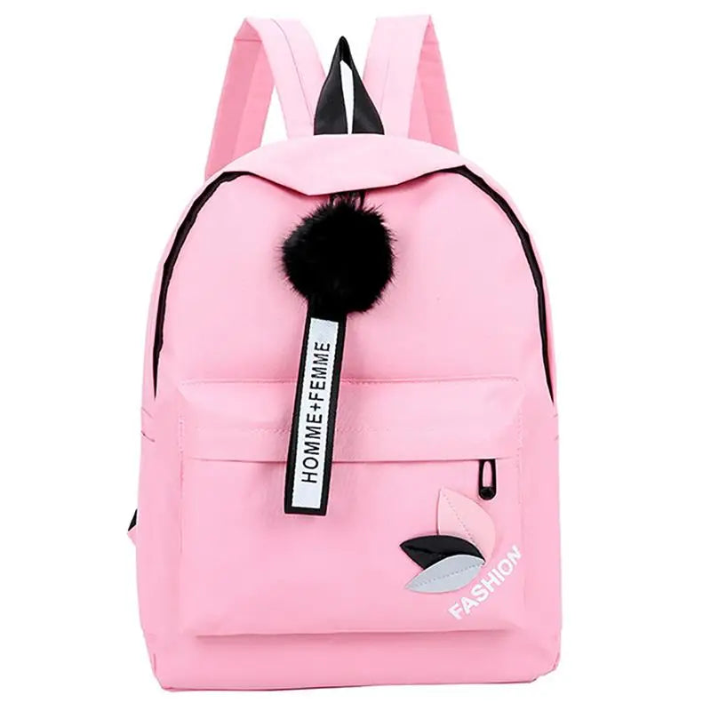 Leaves Backpack Printed Plants Canvas Student School Bags Teenager Girls