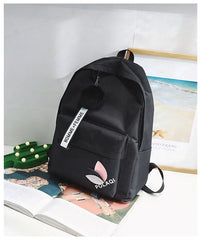 Leaves Backpack Printed Plants Canvas Student School Bags Teenager Girls