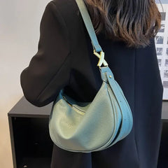 Leisure Armpit Messenger Women's Bag Solid Shoulder Travel Bag