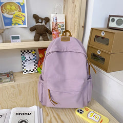 Large-capacity Solid School Bag Multi-functional Unisex