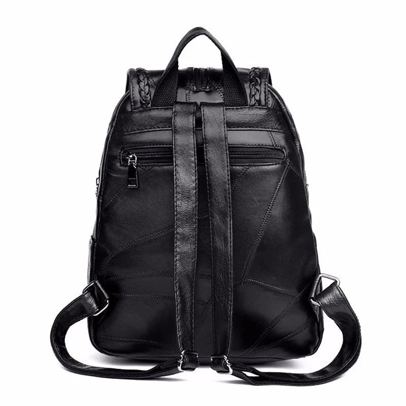 Leisure Women's Backpack Travel Soft PU Leather Handbag Shoulder Bag