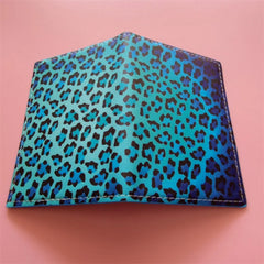 Leopard Print Passport Cover Travel Ticket Holder Case Pouch