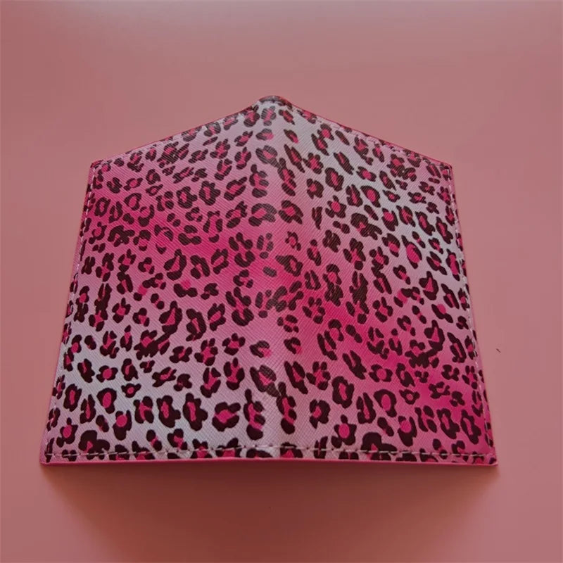 Leopard Print Passport Cover Travel Ticket Holder Case Pouch