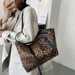 Leopard Shoulder Bags Women Large Capacity Tote Bag