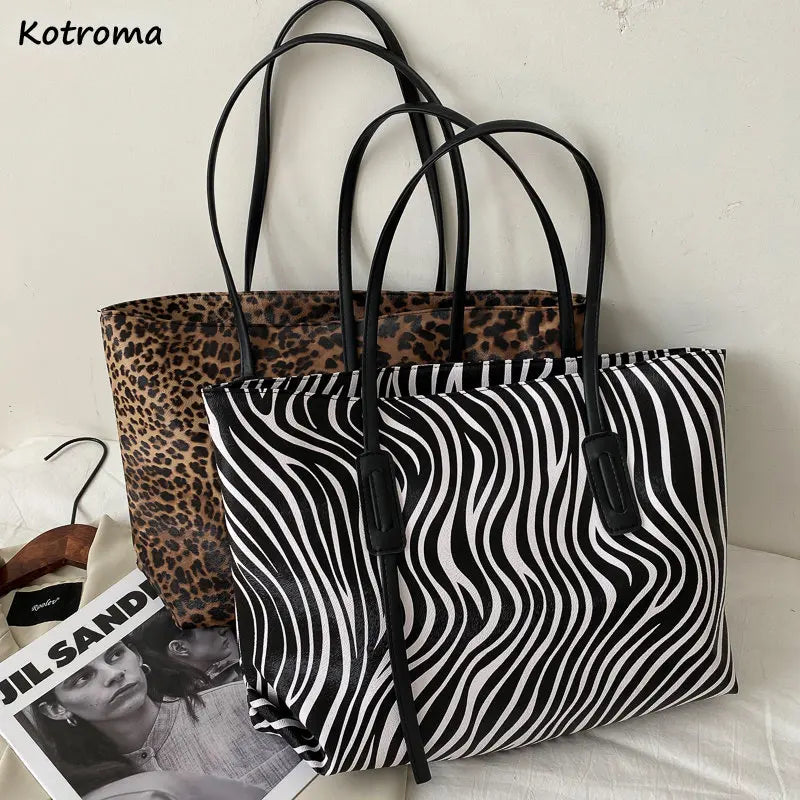 Leopard Shoulder Bags Women Large Capacity Tote Bag