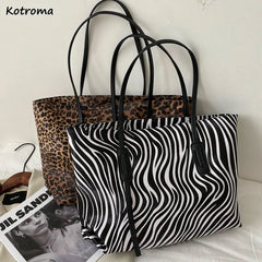 Leopard Shoulder Bags Women Large Capacity Tote Bag