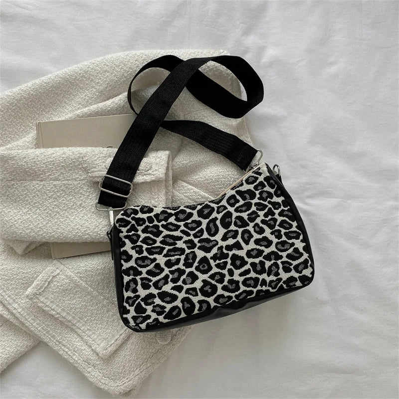 Leopard Women's Shoulder Bags Retro Ladies Small Crossbody Bags