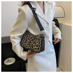 Leopard Women's Shoulder Bags Retro Ladies Small Crossbody Bags