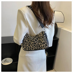Leopard Women's Shoulder Bags Retro Ladies Small Crossbody Bags