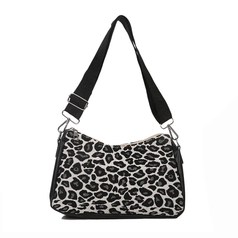 Leopard Women's Shoulder Bags Retro Ladies Small Crossbody Bags