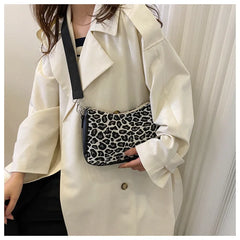 Leopard Women's Shoulder Bags Retro Ladies Small Crossbody Bags